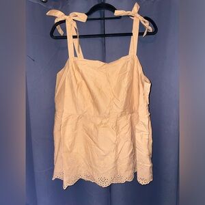 *Brand New* Lane Bryant Marigold Yellow Tie Strap Tank Top